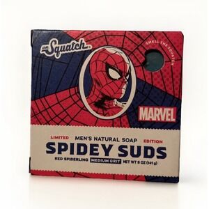 Dr. Squatch Limited Edition Soap Spidey Suds (Spiderman) 5 oz. New